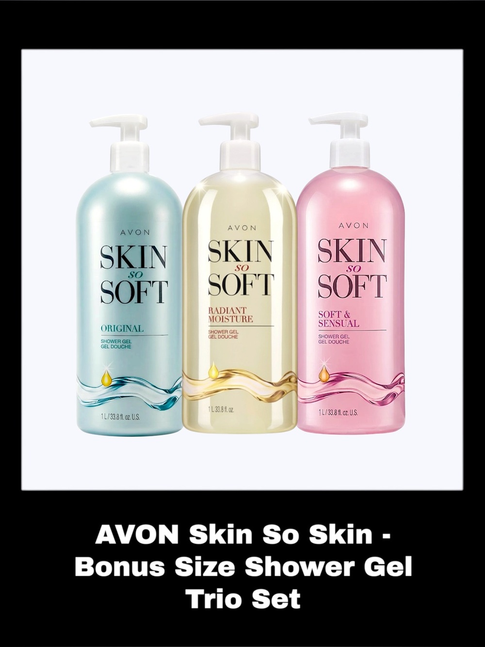 AVON SKIN SO SOFT - Bonus Size Shower Gel Trio Set